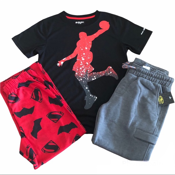 Athletic Works Other - Boys Size 8 Jogging Pants DC Pajama Pants BB Shirt